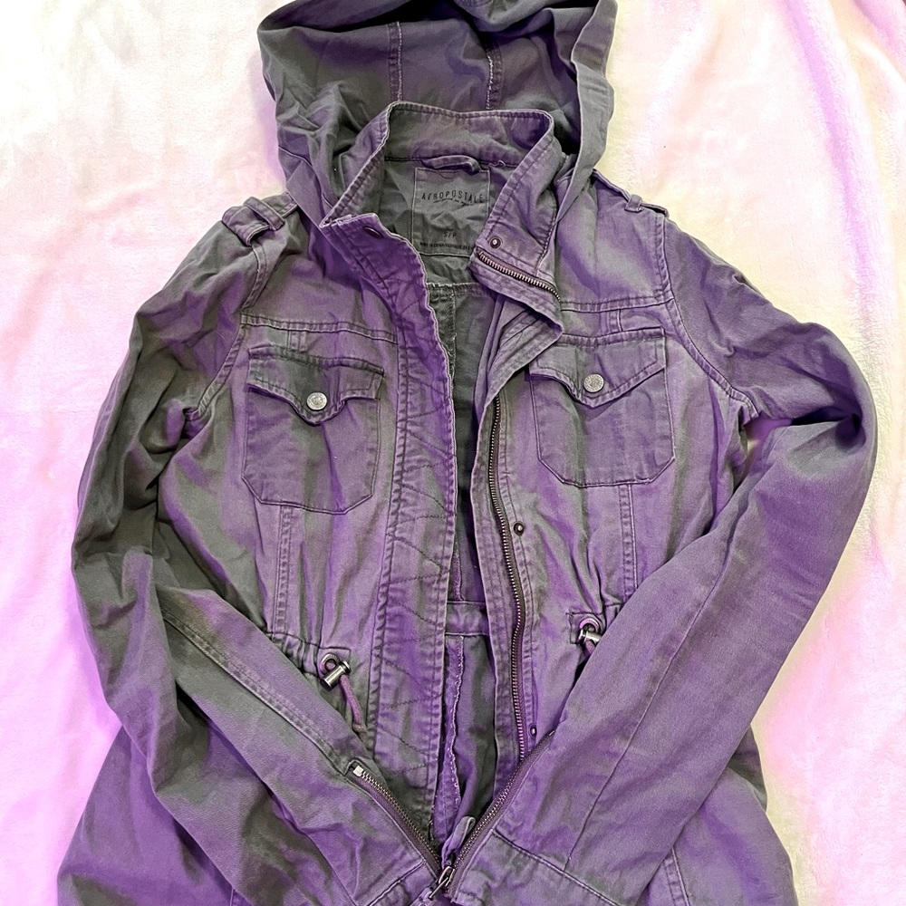 Aeropostale hooded utility jacket. Size small.